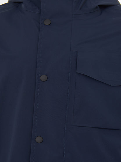 Elegant Waterproof Blue 'Nanaimo' Raincoat