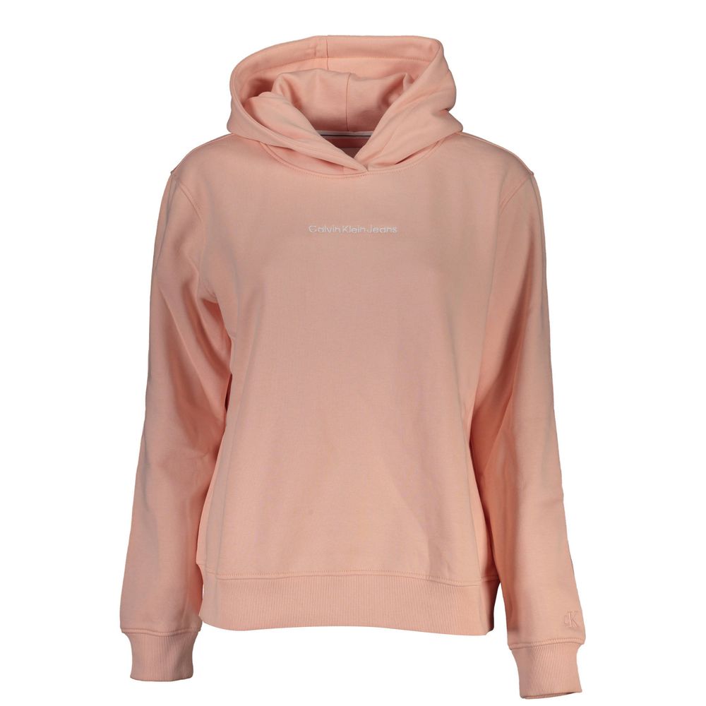 Chic Pink Hooded Fleece Sweatshirt