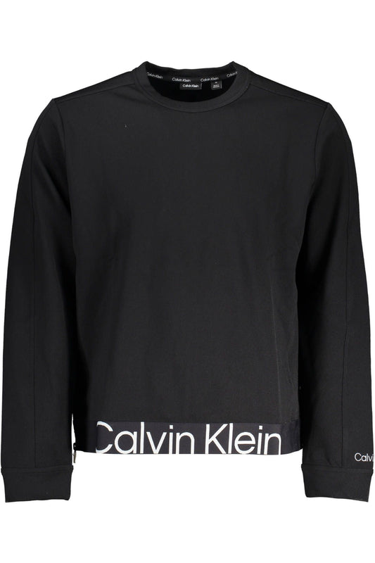 Elegant Black Sweatshirt with Iconic Embroidery