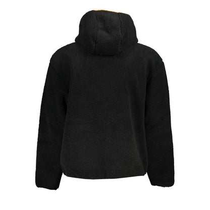 Sleek Half-Zip Hooded Sweatshirt in Black