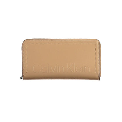 Elegant Brown Wallet with RFID Lock and Zip Closure