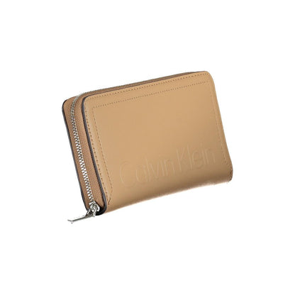 Elegant Brown Wallet with RFID Lock and Zip Closure