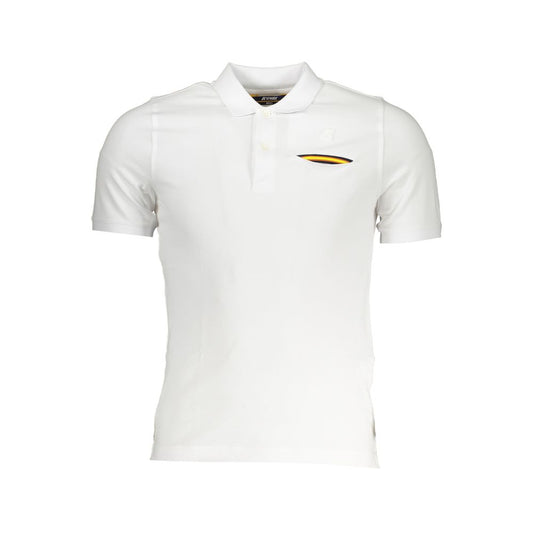 Elegant White Contrast Polo Shirt