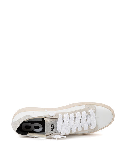 Elegant White Leather Sneakers