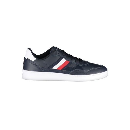 Sleek Blue Lace-up Sneakers with Logo Detailing