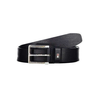 Elegant Leather Belt with Metal Buckle