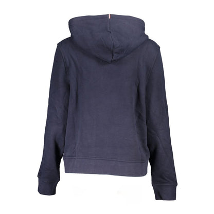 Chic Blue Hooded Sweatshirt