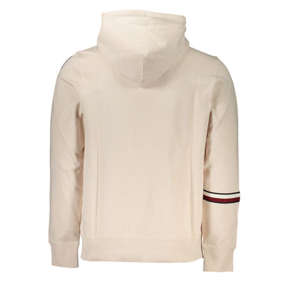 Beige Hooded Cotton Sweatshirt