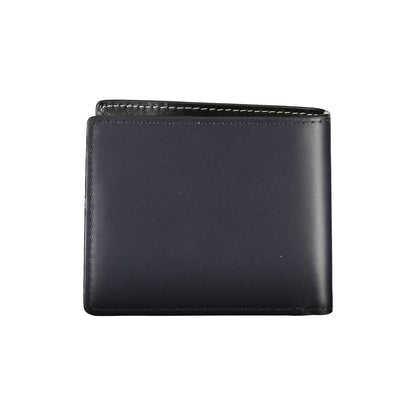 Elegant Blue Leather Bifold Wallet