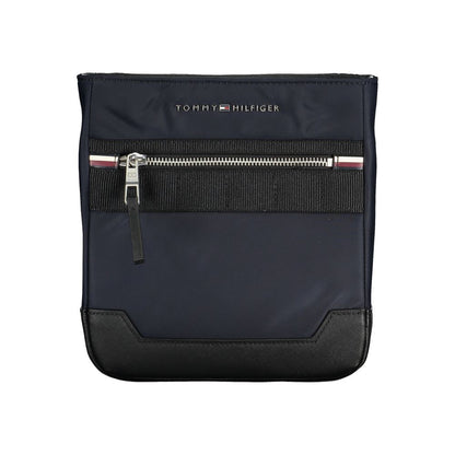 Sleek Blue Shoulder Bag with Contrasting Details