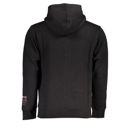 Sleek Black Fleece Hooded Sweatshirt