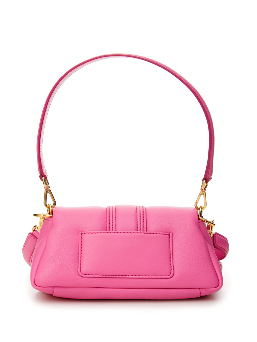 Fuchsia Leather Petite Puff Shoulder Bag