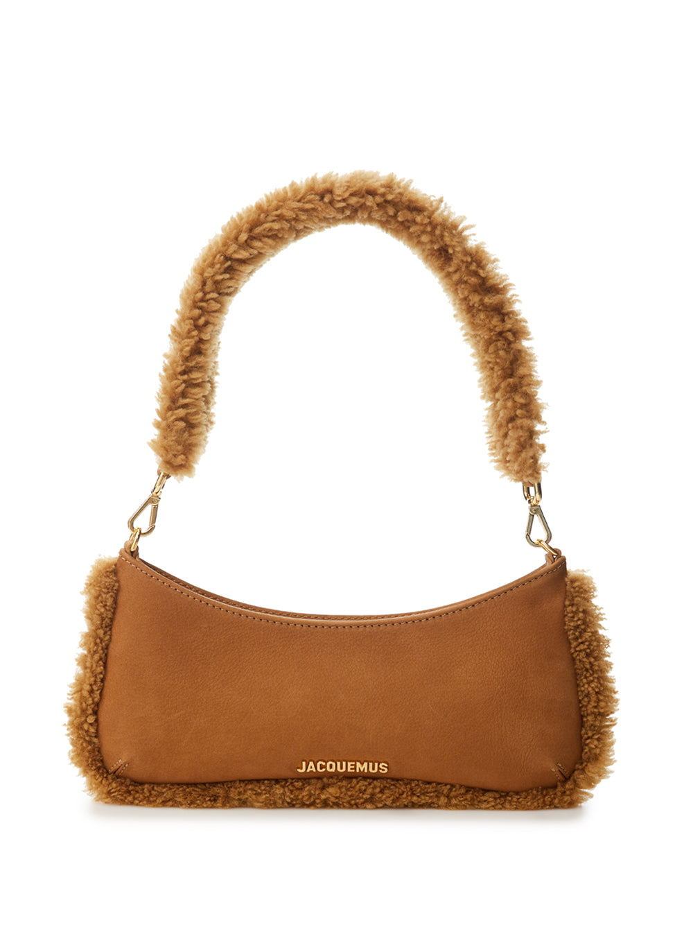 Chic Light Brown Leather Statement Shoulder Bag