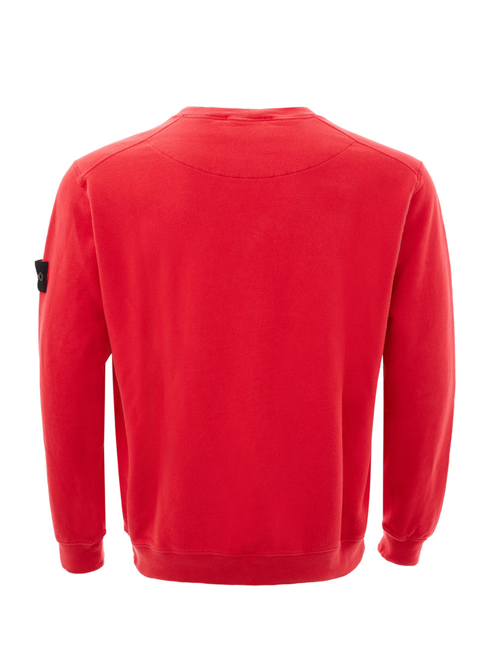 Chic Red Cotton Sweatshirt with Classic Patch Logo