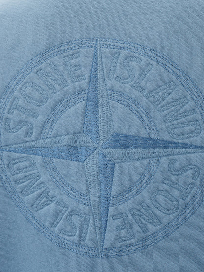 Elegant Light Blue Compass Crewneck Sweatshirt