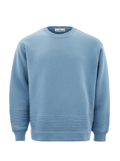 Elegant Light Blue Compass Crewneck Sweatshirt