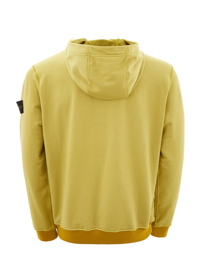 Radiant Yellow Cotton Hooded Sweatshirt