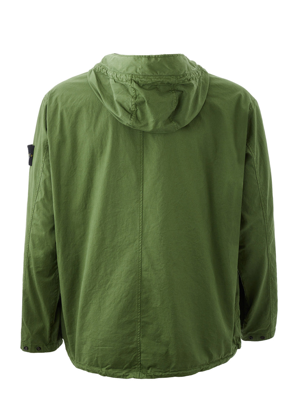 Elegant Green Cotton Hooded Overshirt