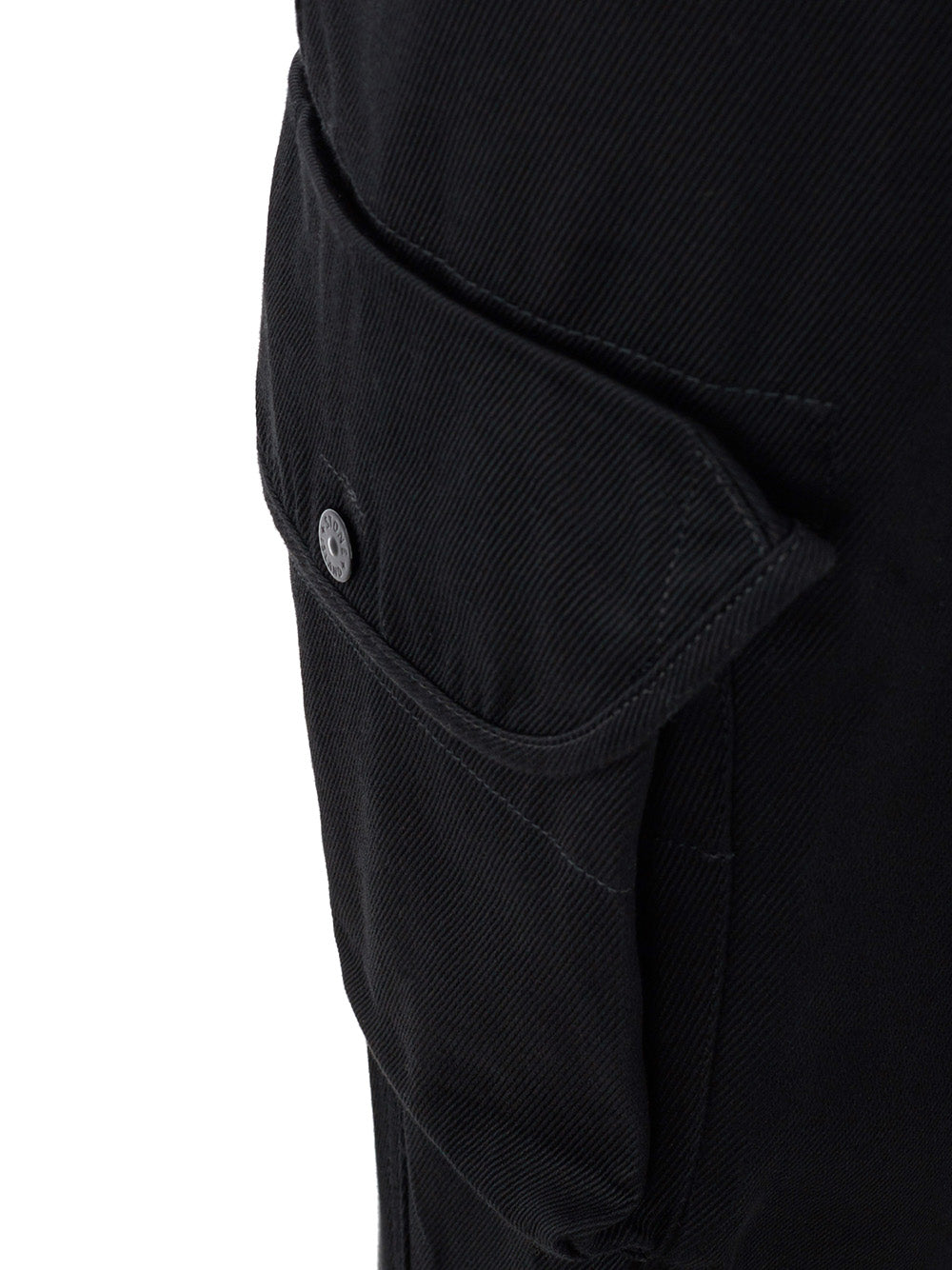 Elegant Combat Black Trousers with Patch Logo