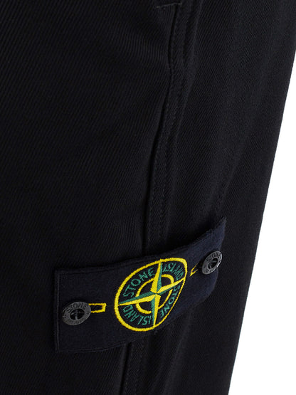 Elegant Combat Black Trousers with Patch Logo