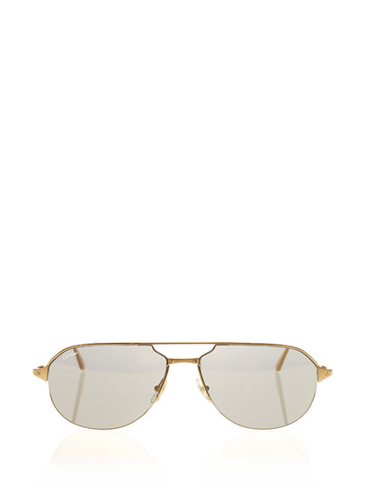 Elegant Gold-Tone Pilot Sunglasses