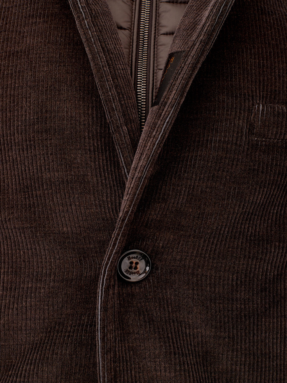 Elegant Corduroy Quilted Brown Jacket