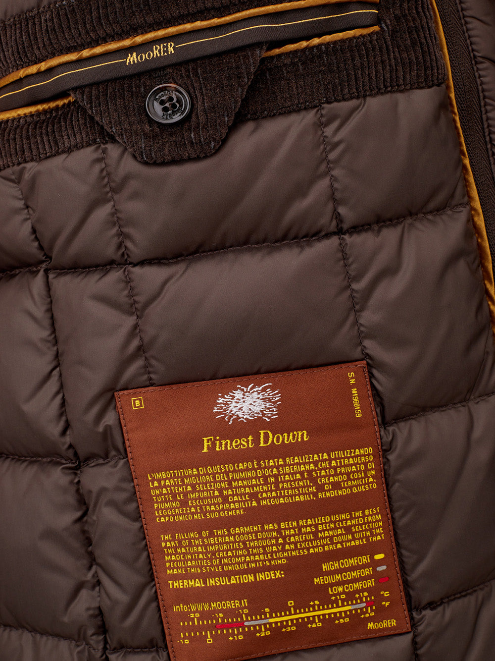 Elegant Corduroy Quilted Brown Jacket