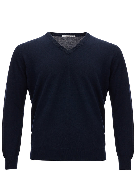 Elegant V-Neck Wool Blend Sweater