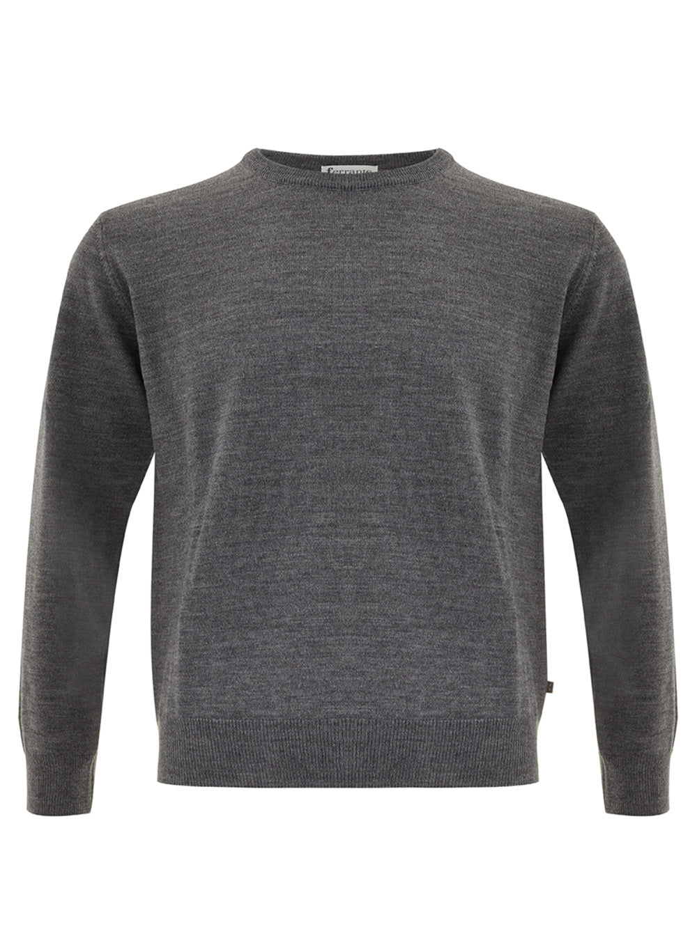 Classic Grey Wool Jumper - Elegant Men's Staple