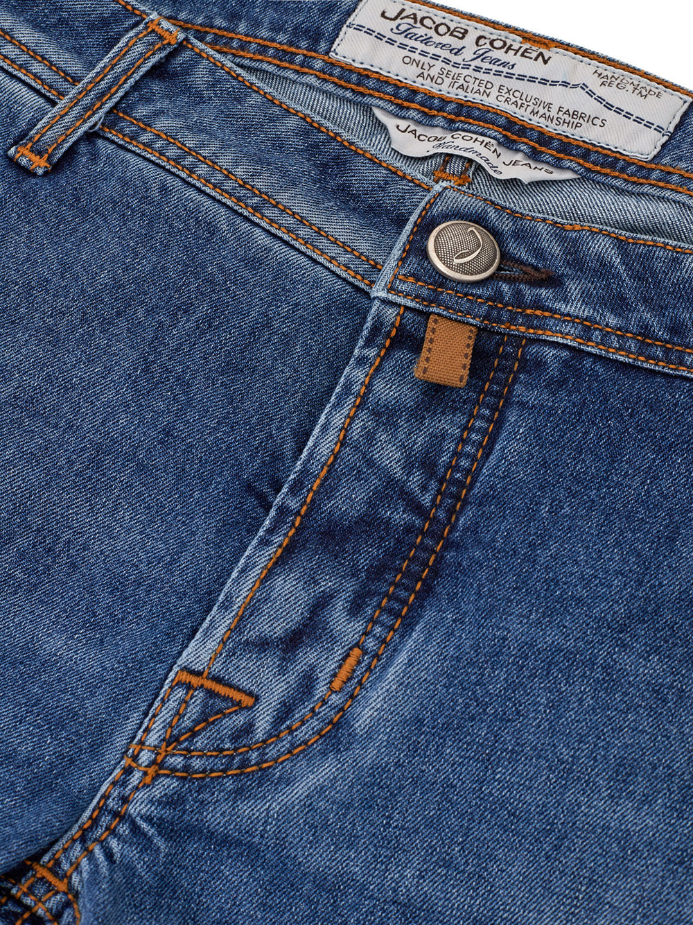 Stylish Blue Denim Jeans with Unique Pocket Detail