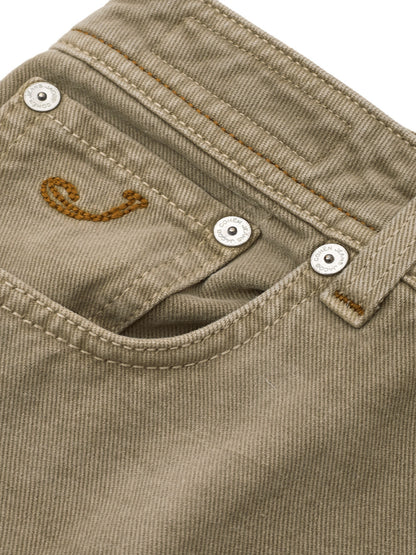 Exclusive Beige Cotton Jeans For Men