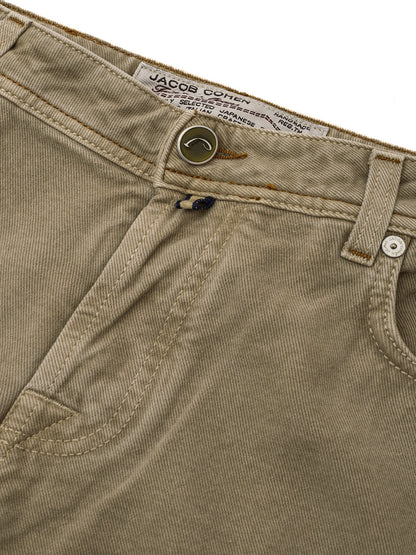 Exclusive Beige Cotton Jeans For Men