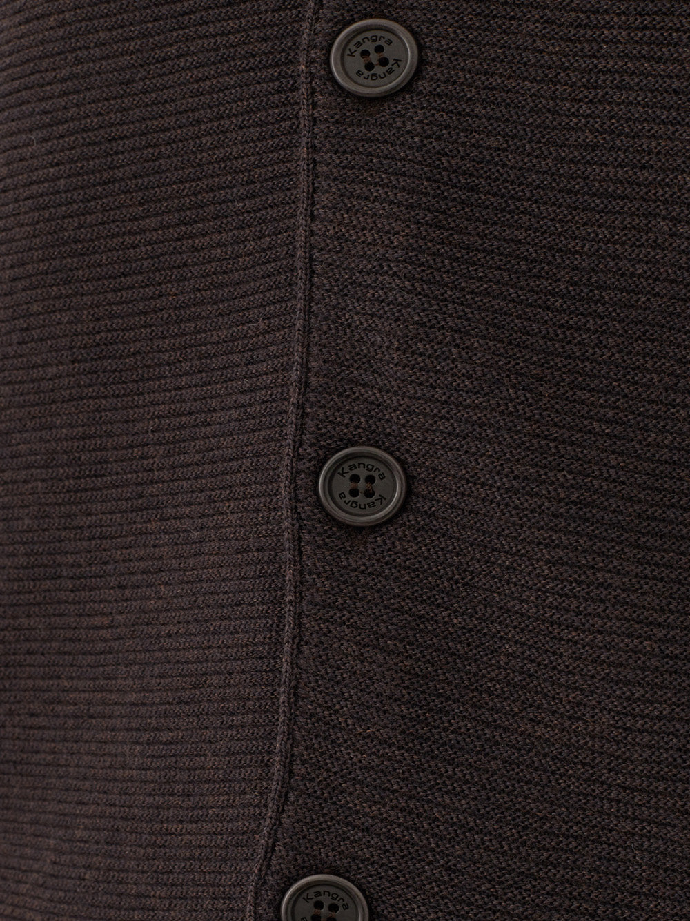 Elegant Brown Wool Turtleneck Cardigan