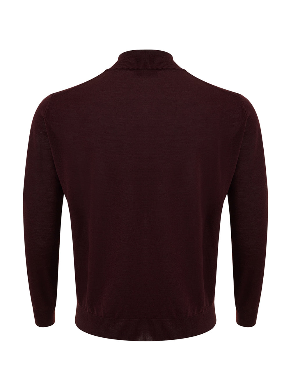 Elegant Red Purple Wool Turtleneck Jumper