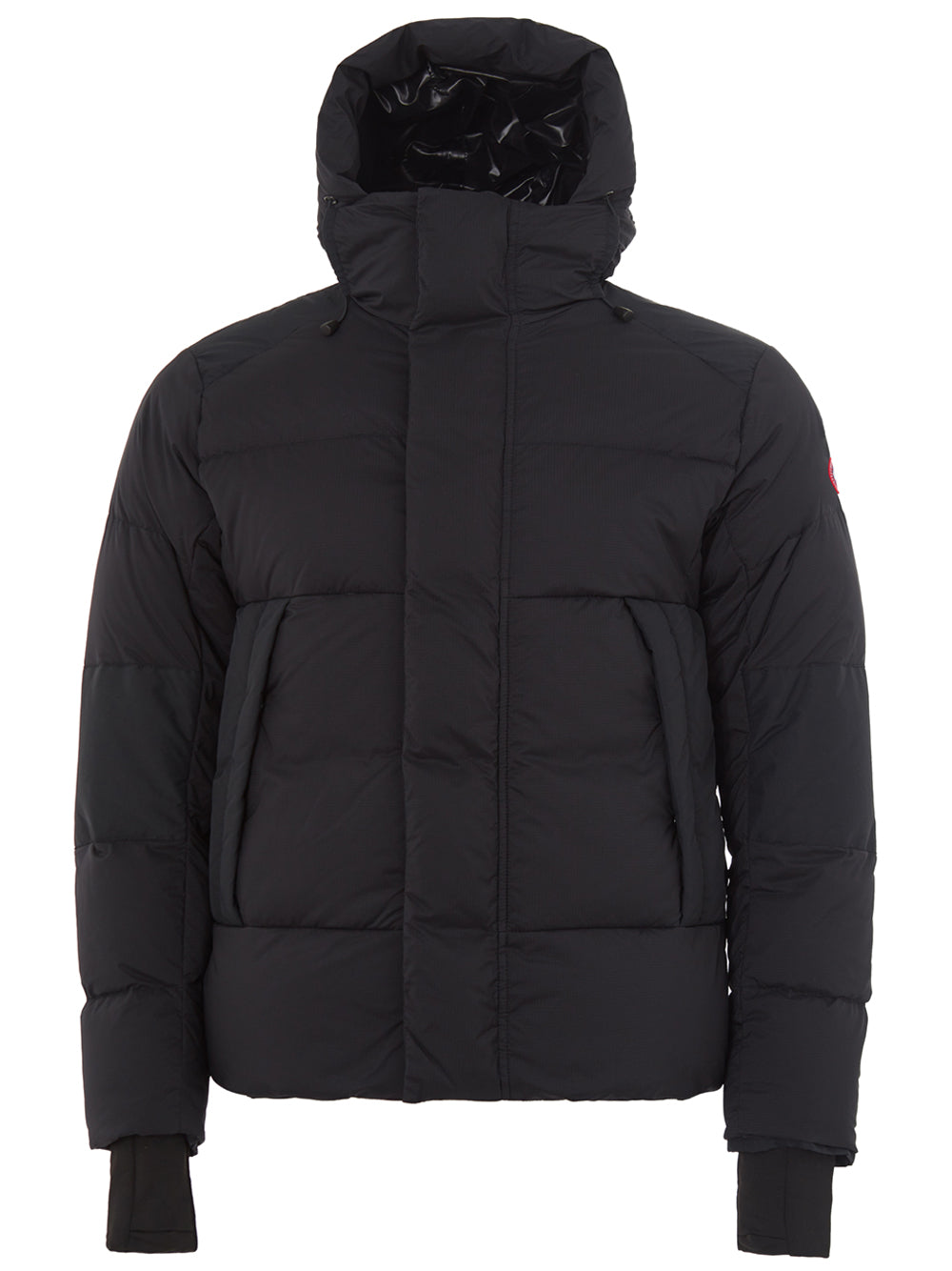 Elegant Quilted Black Hooded Jacket