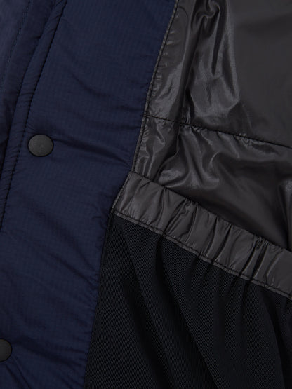 Quilted Blue Hooded Armstrong Jacket