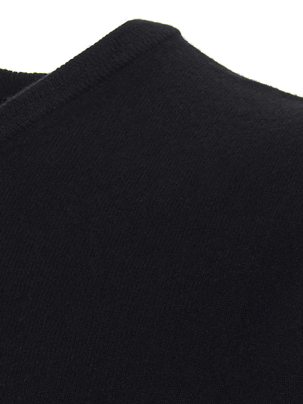 Elegant Black V-Neark Cashmere Sweater