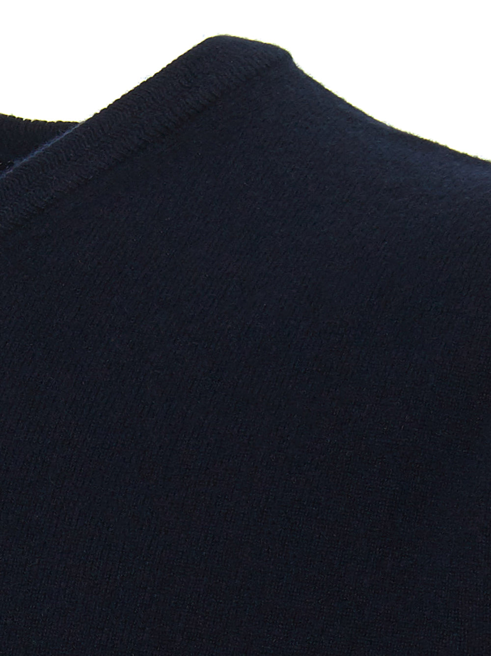 Navy Blue V-Neck Cashmere Sweater