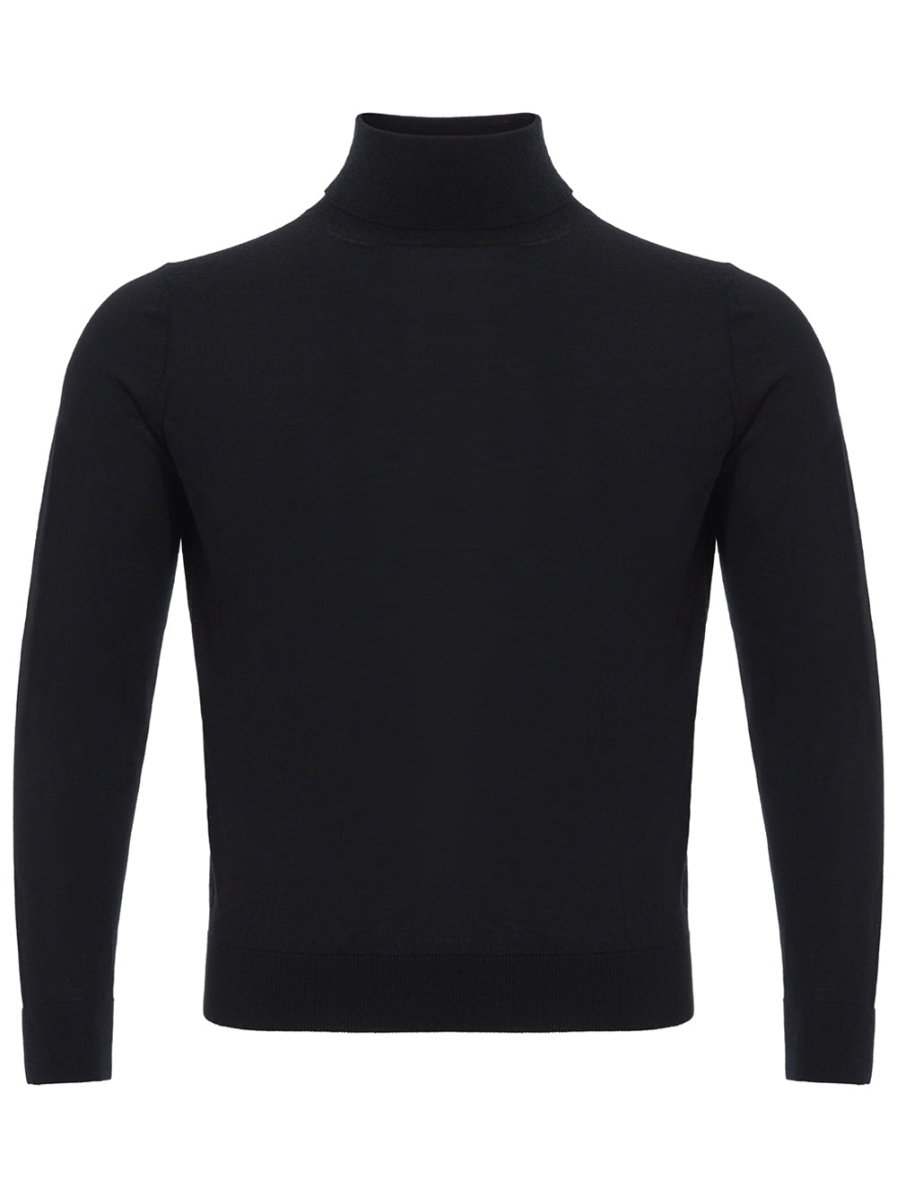 Elegant Black Cashmere Silk Blend Sweater