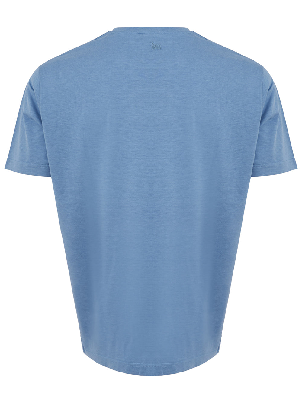 Elegant Light Blue Silk Blend T-Shirt