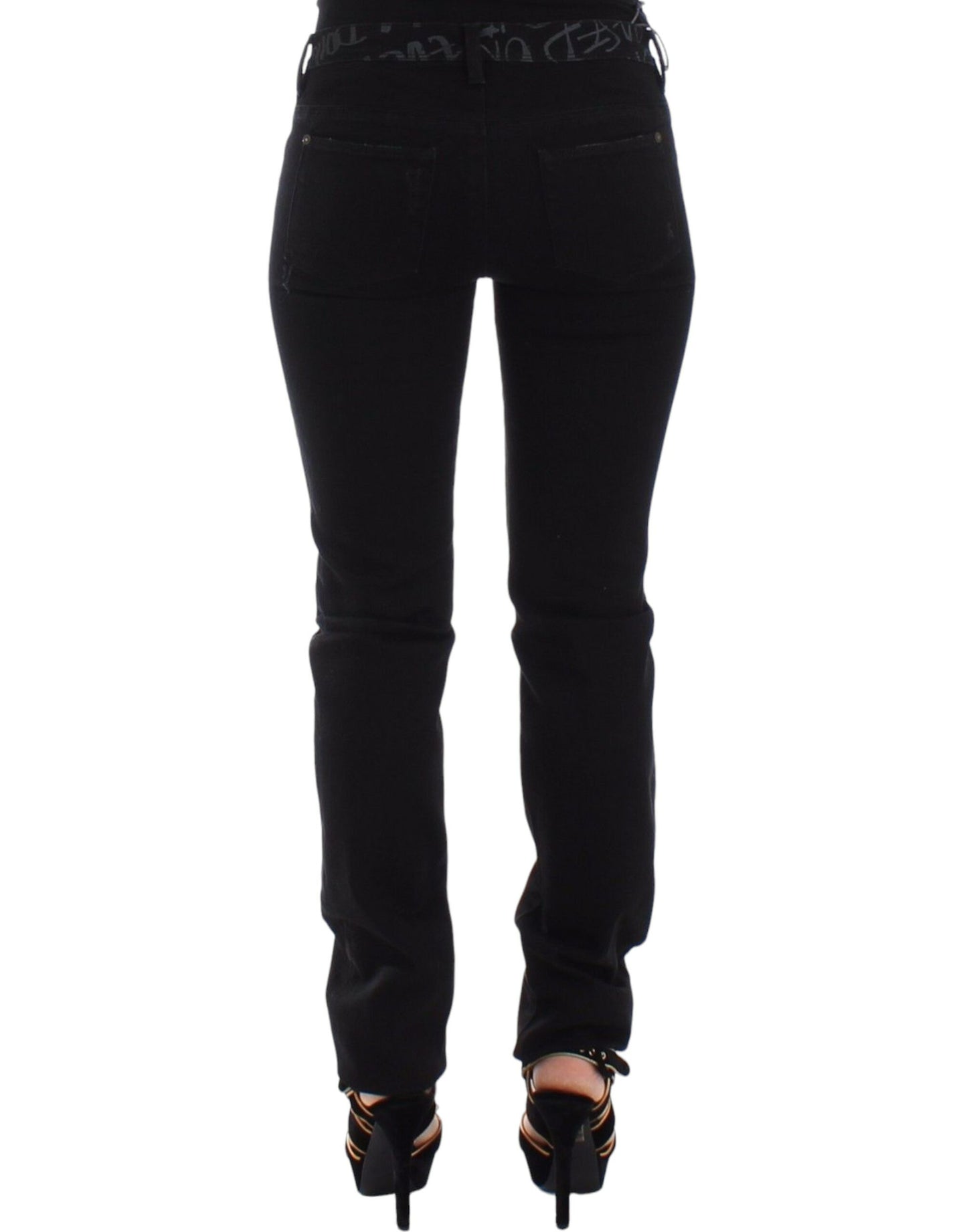 Black Slim Jeans Denim Pants Skinny Stretch