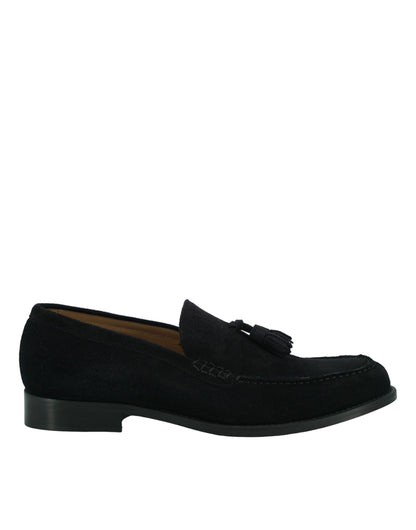 Sophisticated Dark Blue Calf Leather Loafers