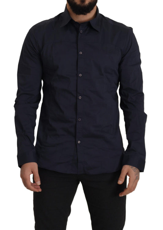 Dark Blue Slim Fit Dress Shirt