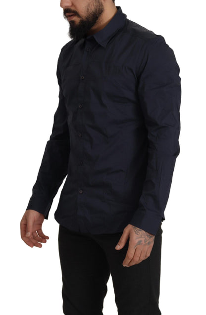 Dark Blue Slim Fit Dress Shirt