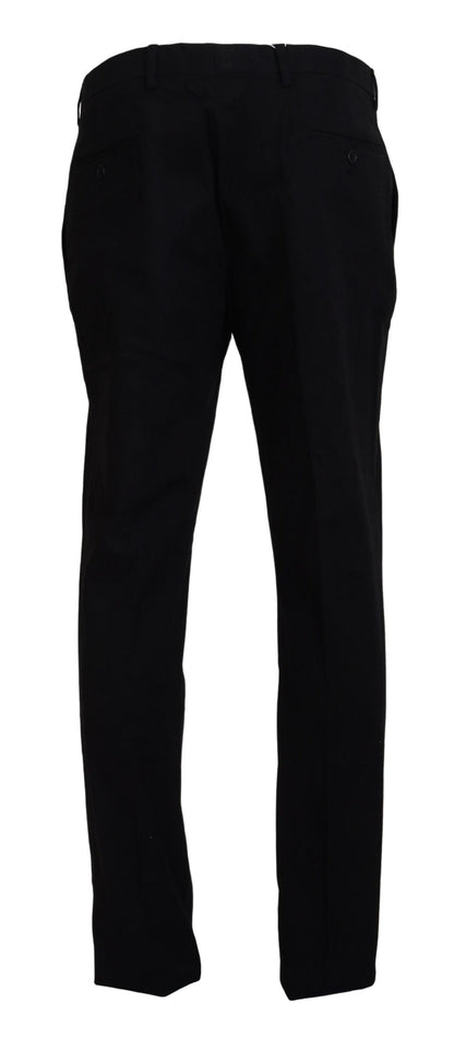 Black Cotton Chino Men Formal Pants