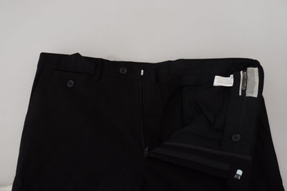 Black Cotton Chino Men Formal Pants