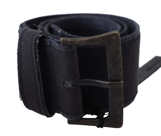 Elegant Black Leather Classic Belt