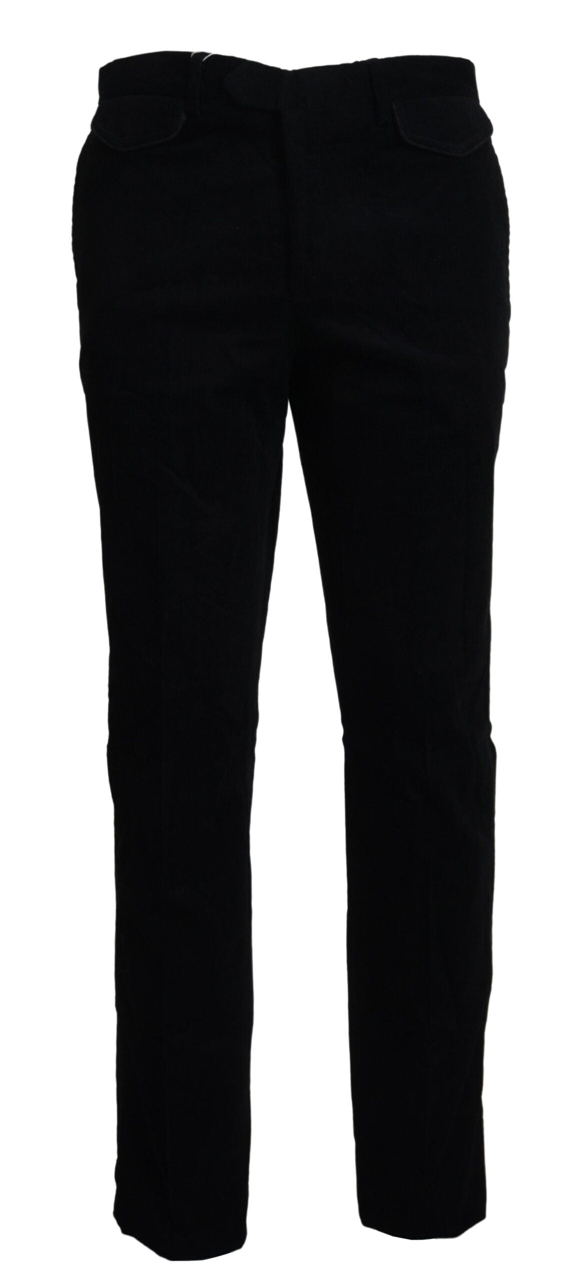 Black Straight Fit Men Formal Pants