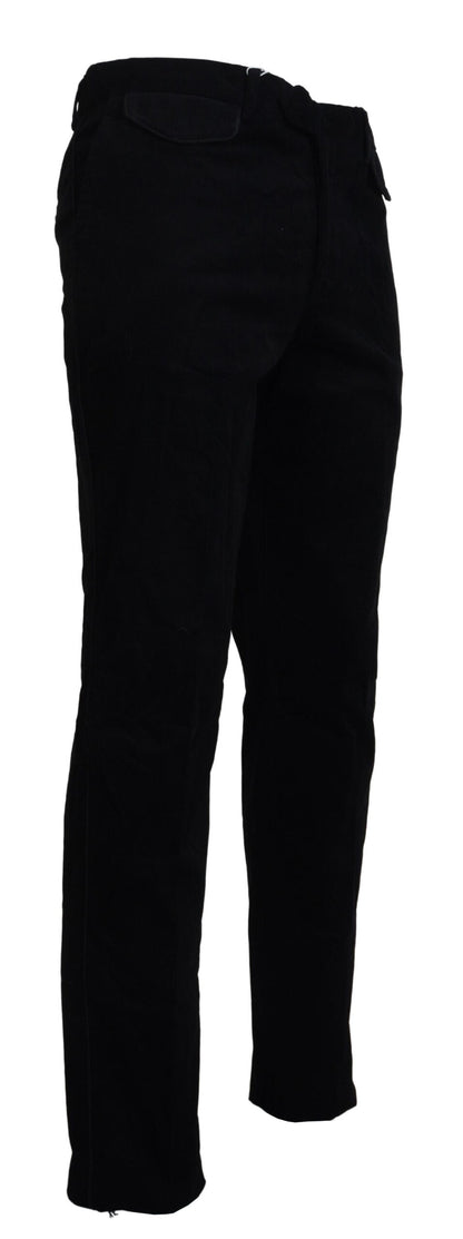 Black Straight Fit Men Formal Pants