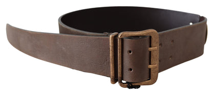 Elegant Leather Fashion Belt in Rich Brown